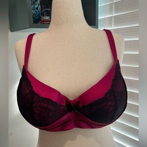Cacique pink Satin Bra With Lace‎ 44DDD
